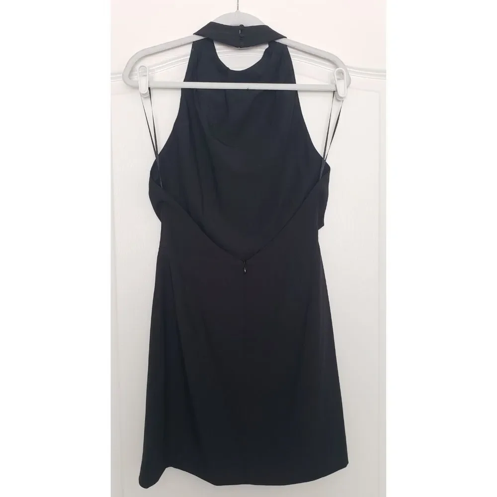 Finders Keepers Mae Halter Black MiniDress Sz 8/L Party LBD Capsule Formal Vegas